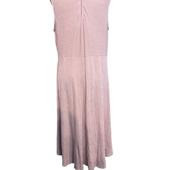 CATO Womens Sleeveless Midi Knit Dress Size 18W Light Pink/Peach Zippered Back - Picture 2 of 5
